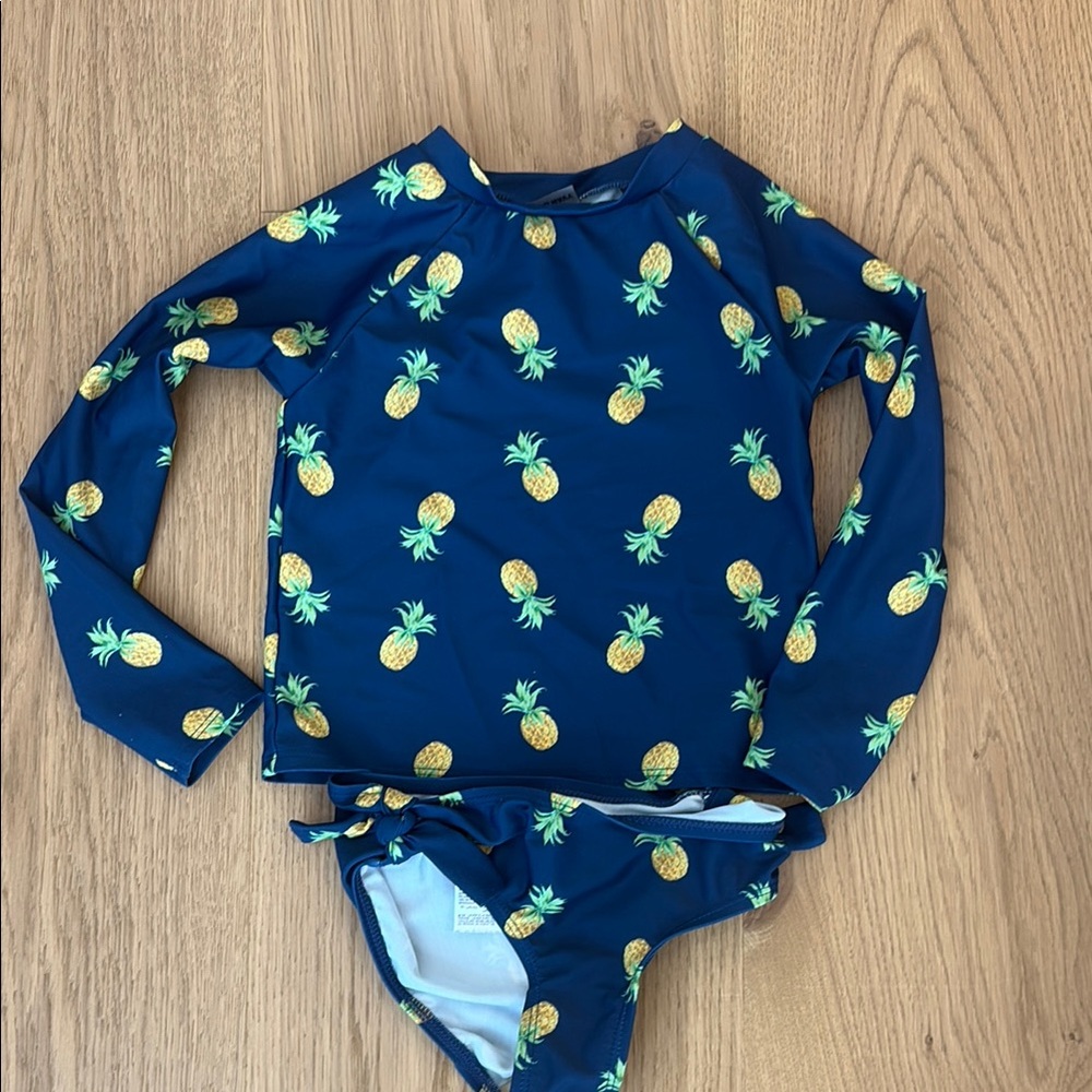 Pineapple Print Kids Swim Set